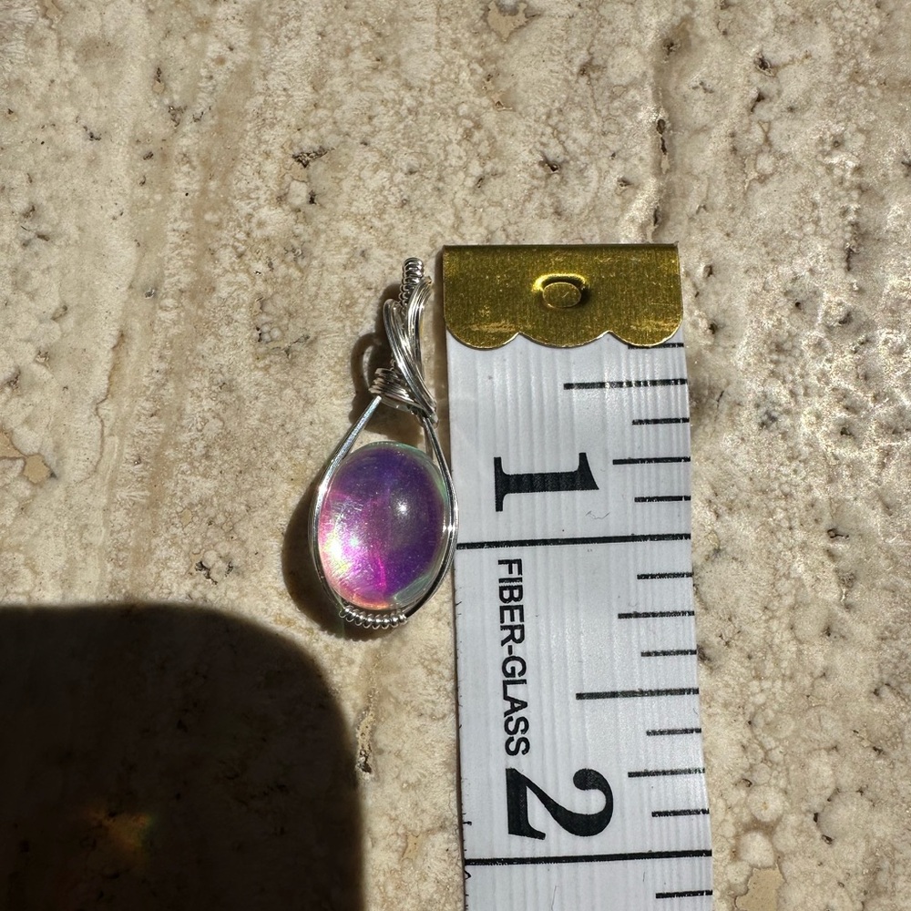 Sterling Silver Mystic Opal Necklace Pendant - Picture 6 of 9